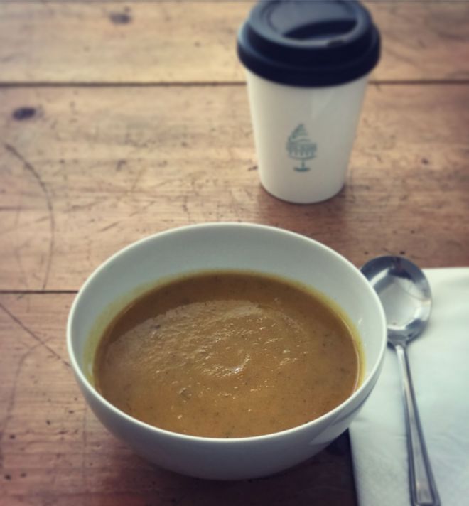 Roasted Aubergine & Carrot Soup