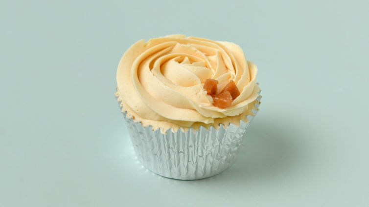 Banana & toffee cupcake with salted caramel buttercream