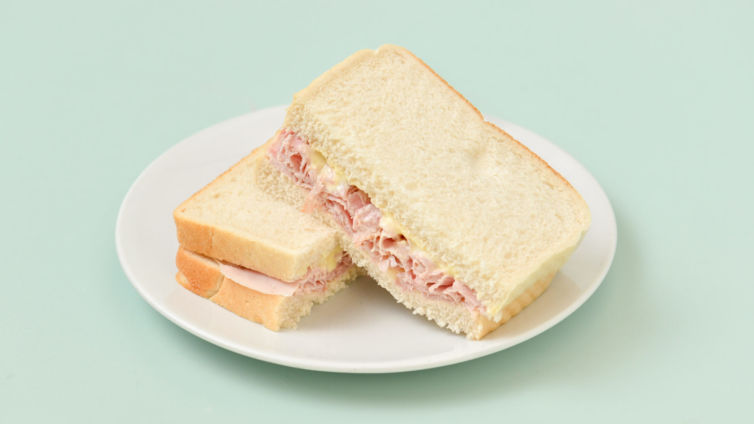 Ham and honey-mustard sandwich