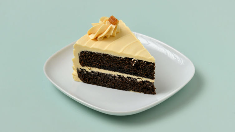 Rich chocolate cake with salted caramel buttercream